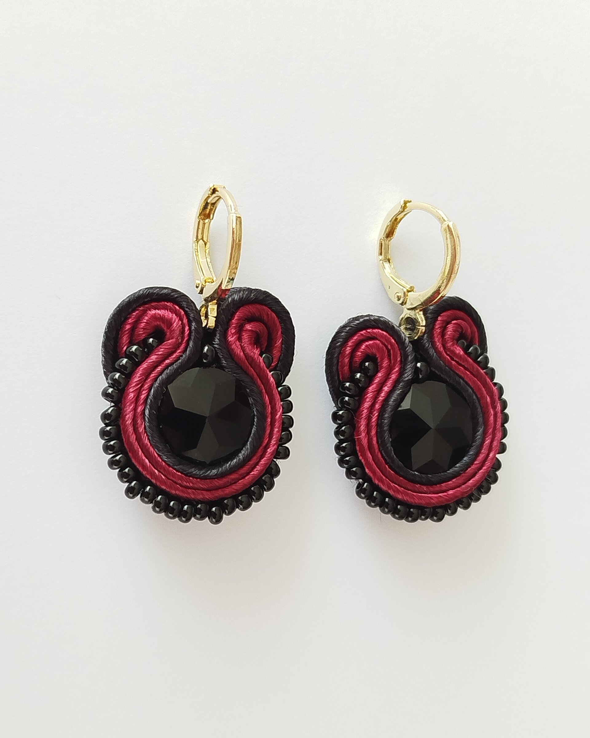 Pendientes Mia burdeos - 2