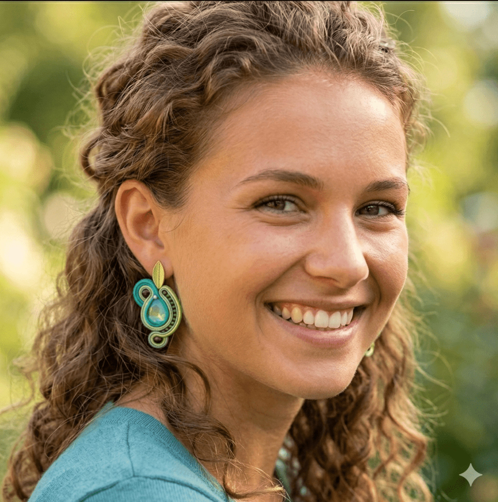 Pendientes Ara combinados verde - 1