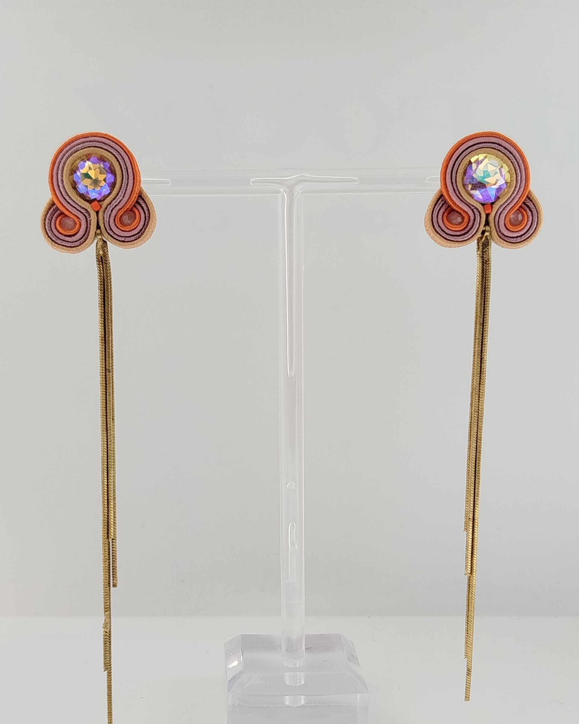 Pendientes Atenas salmón - 2