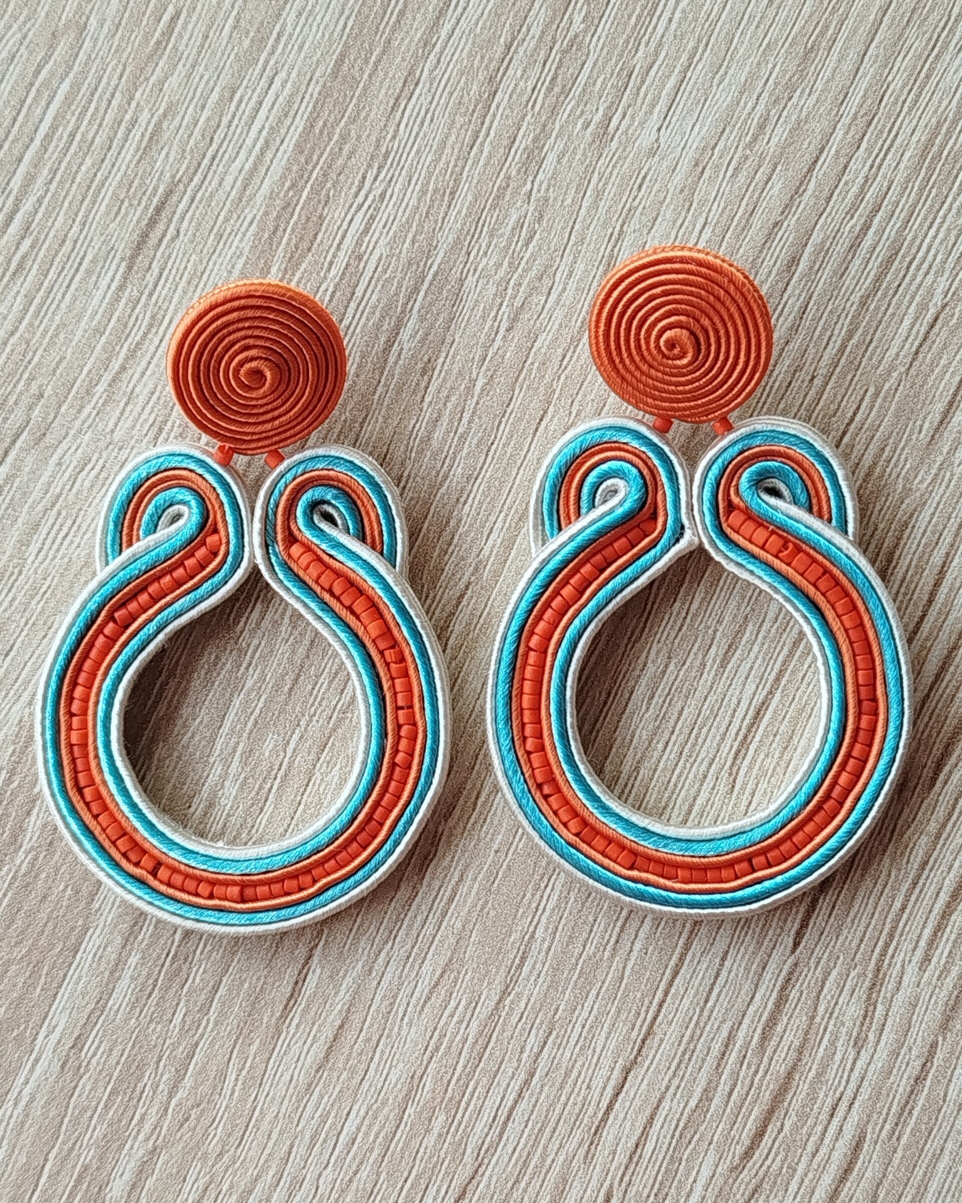 Pendientes Iris naranja - 2