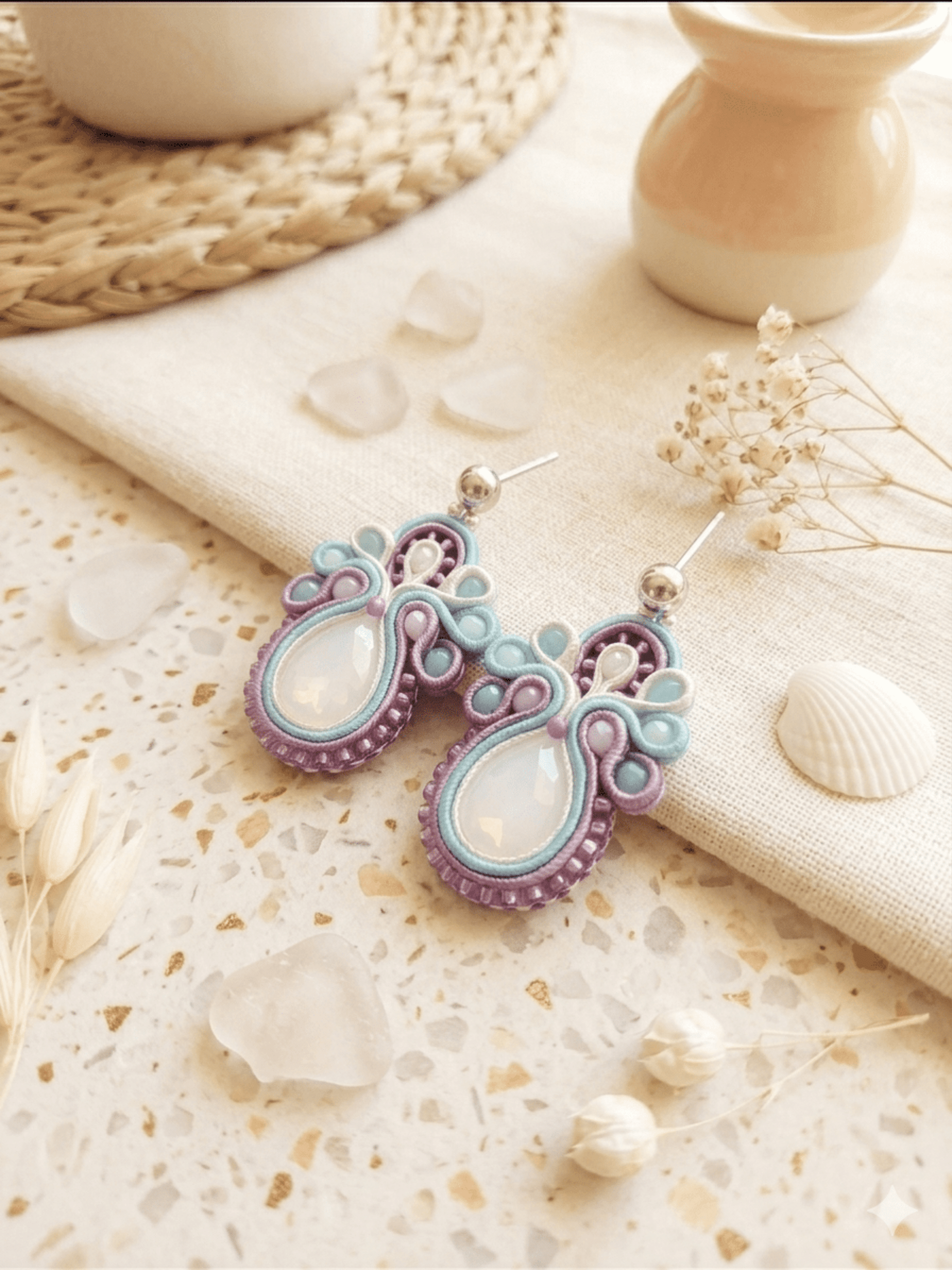 Pendientes Letizia blanco - 1