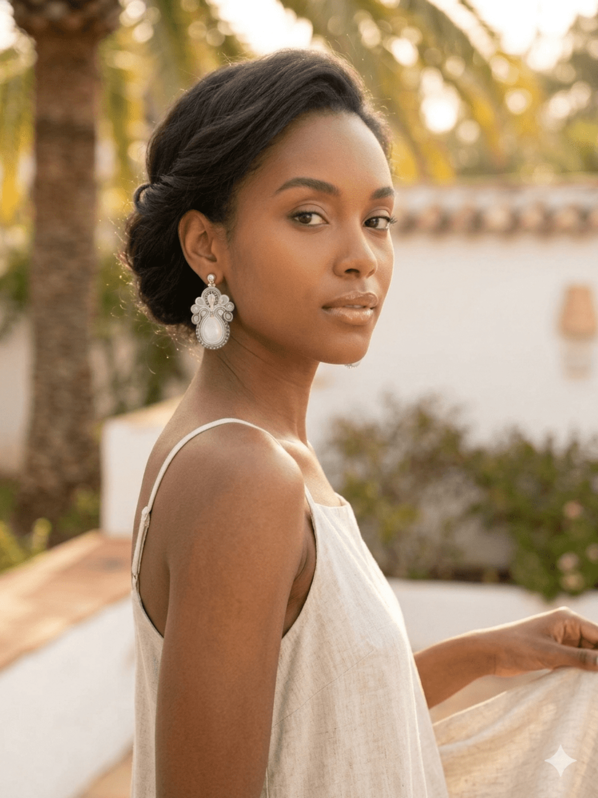 Pendientes Letizia blanco - 2