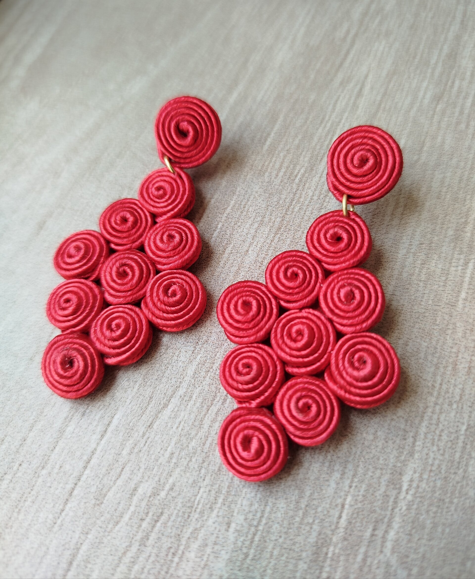 Pendientes Laura rojo - 1