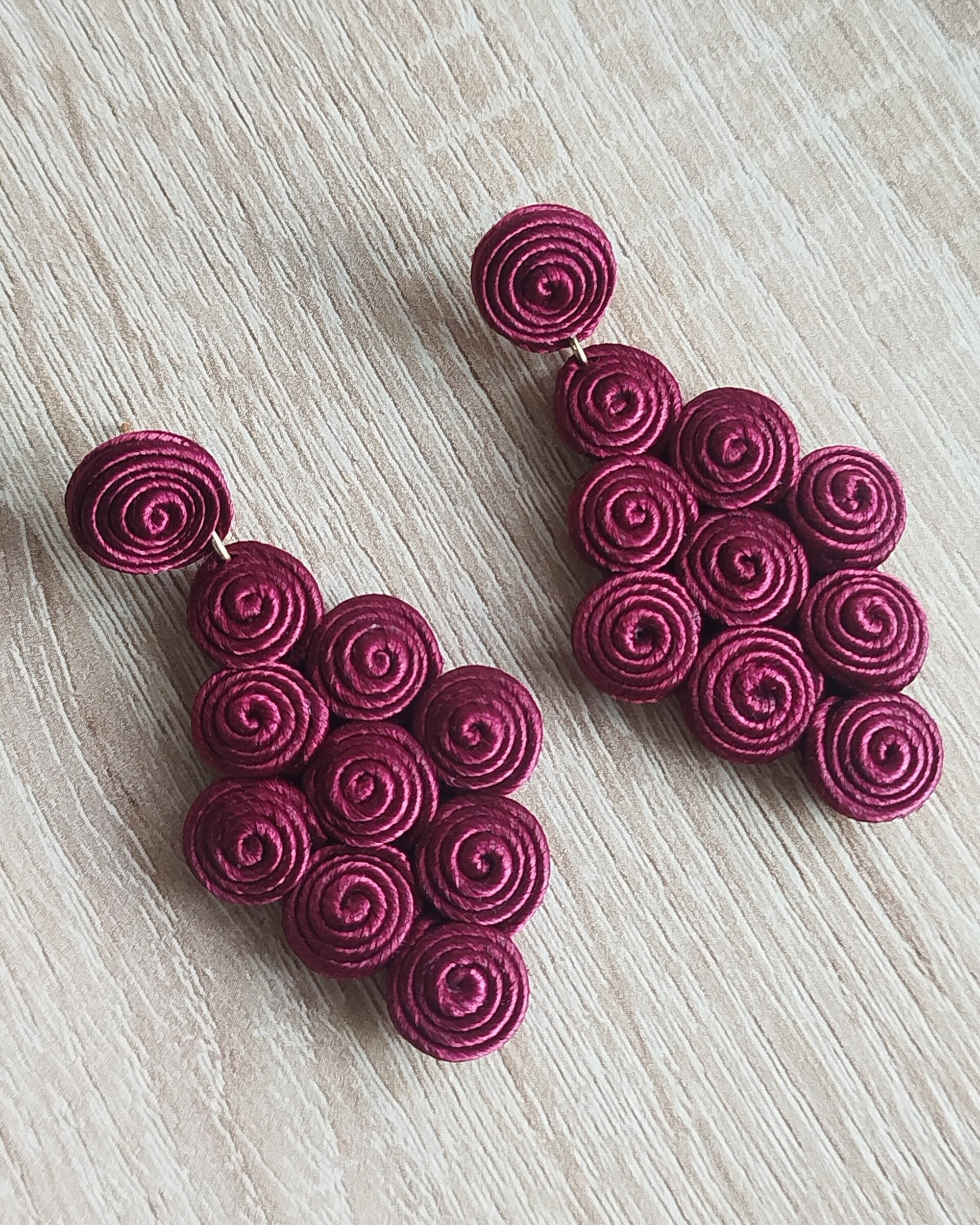 Pendientes Laura burdeos - 2