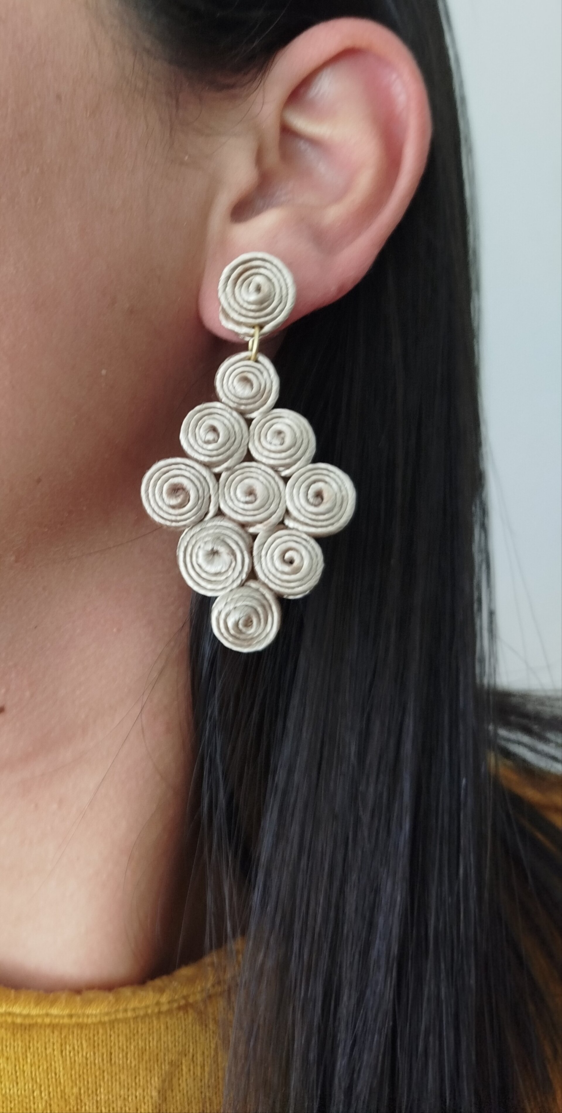 Pendientes Laura beige - 2