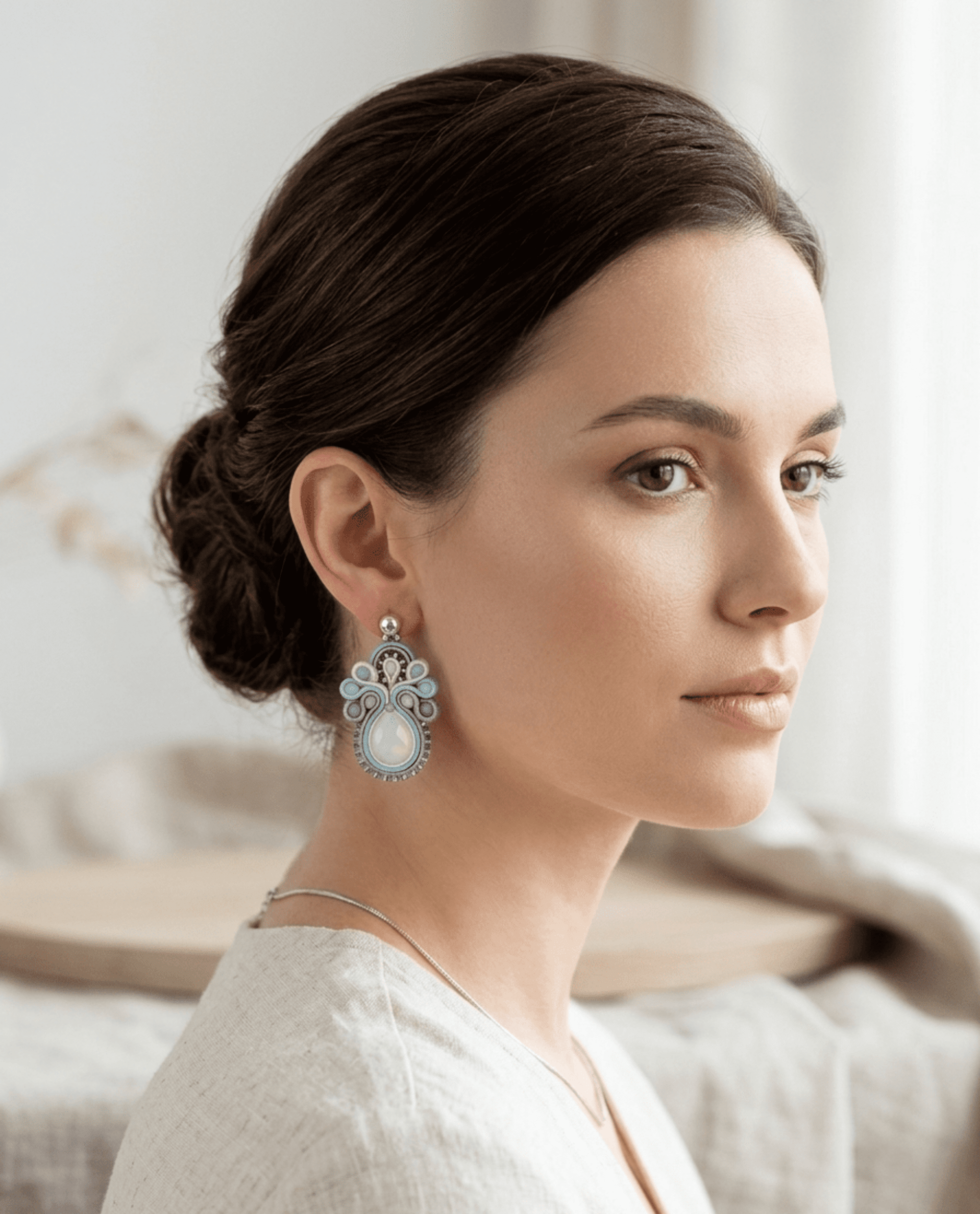 Pendientes Letizia blanco - 1