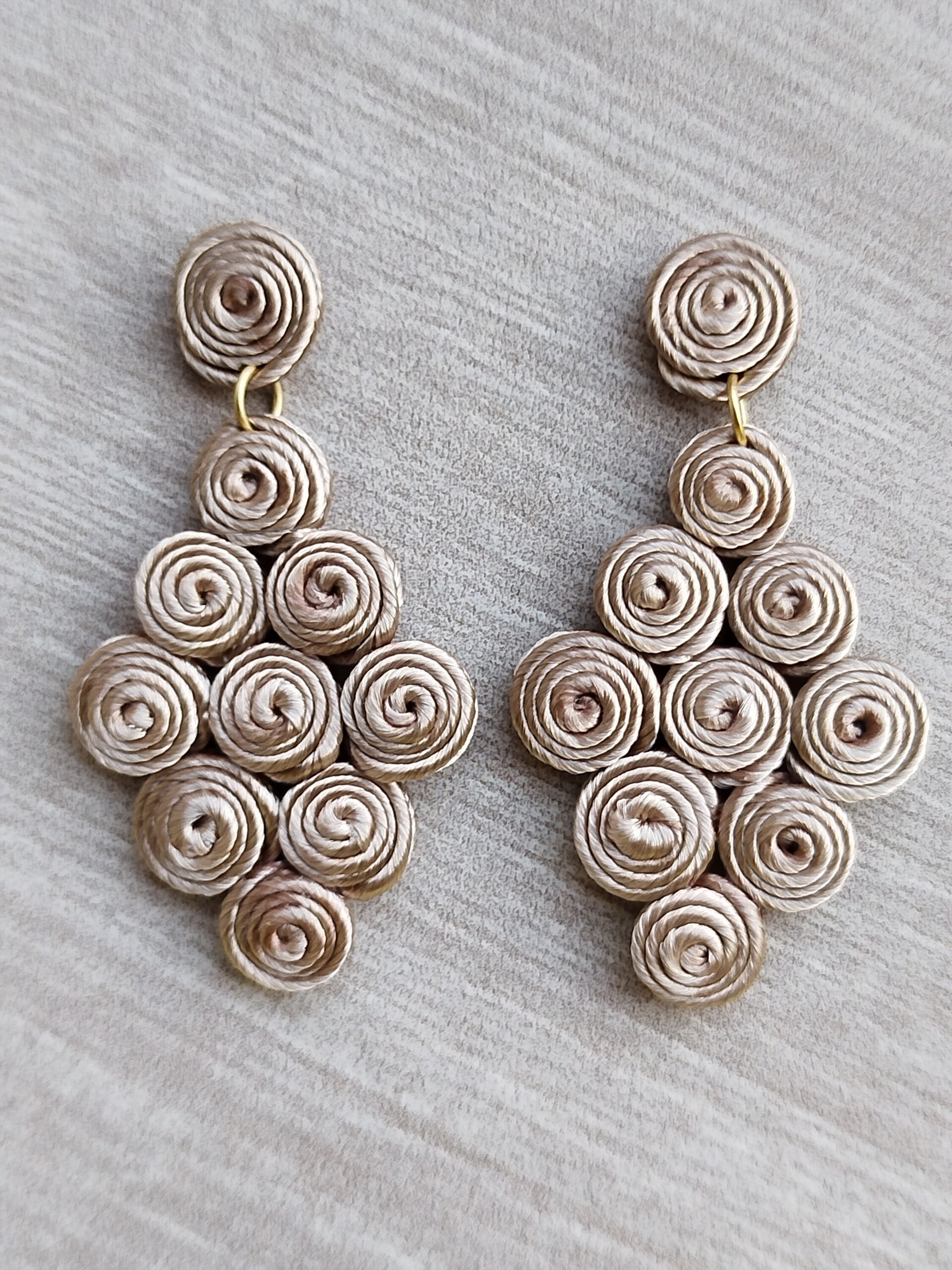 Pendientes Laura beige - 1