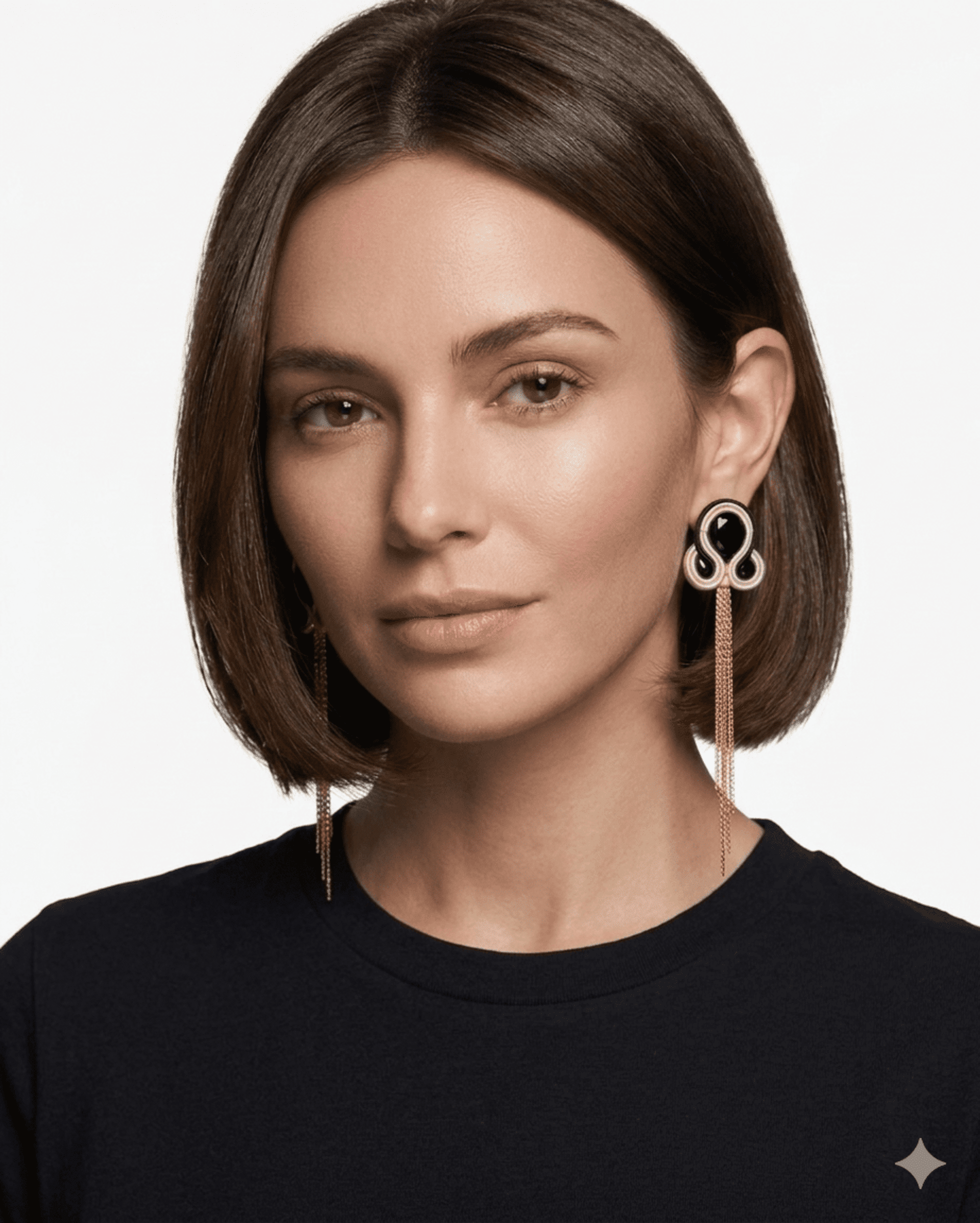 Pendientes Atenas negro - 2